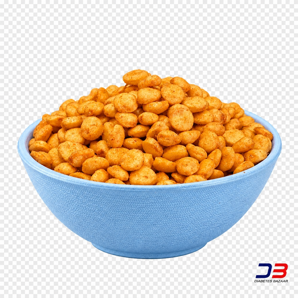 Roasted Chanadal with light-blue bowl and background removed